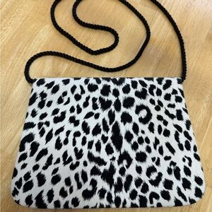 Black and White Leopard Print Crossbody Bag Whitetail & Shon